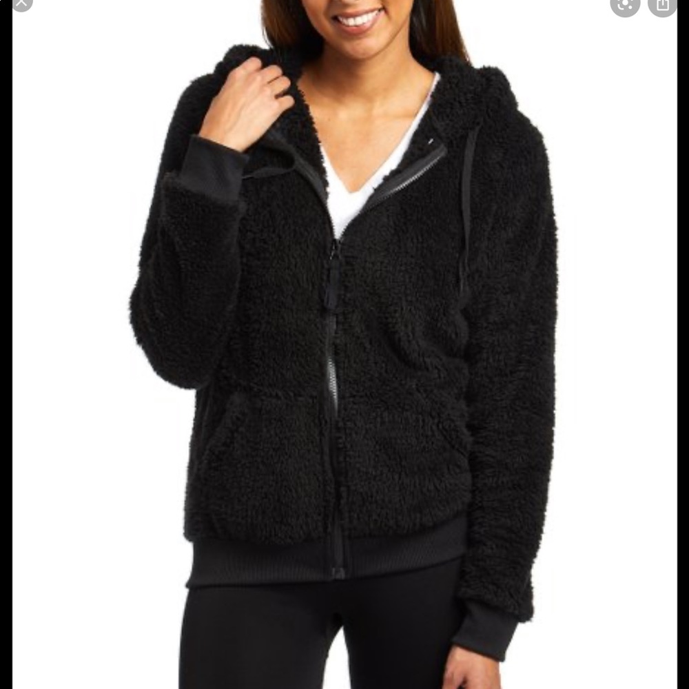 Black Sherpa Hoodie